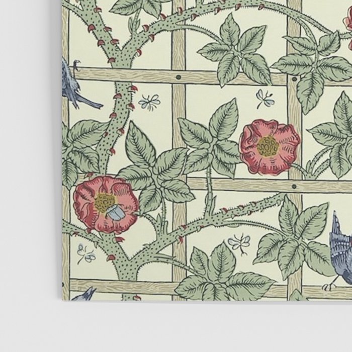 William Morris Trellis Ivory Brick Poster Gallery Image 3
