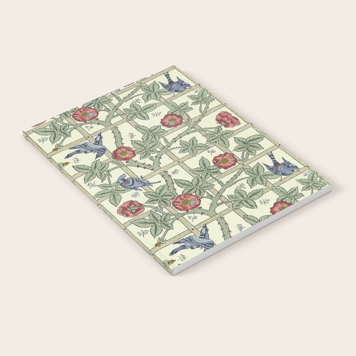William Morris Trellis Ivory Brick Notebook Gallery Image 2