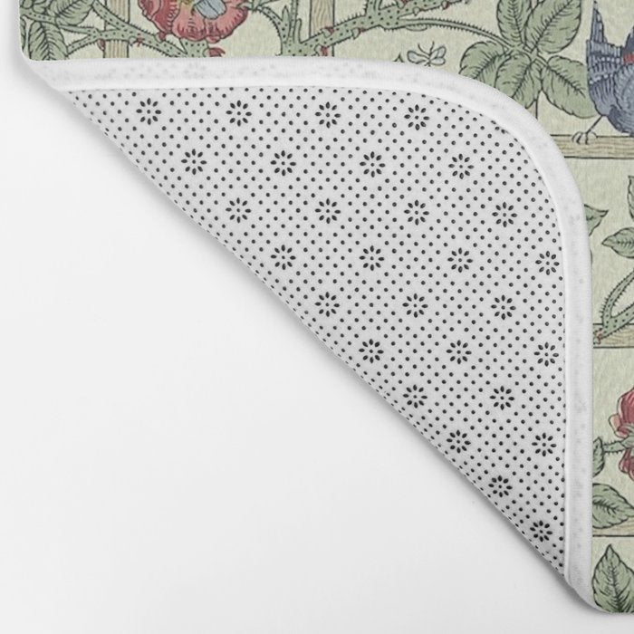 William Morris Trellis Ivory Brick Bath Mat Gallery Image 2
