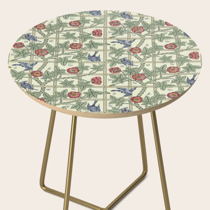 William Morris Trellis Ivory Brick Side Table Gallery Image 2