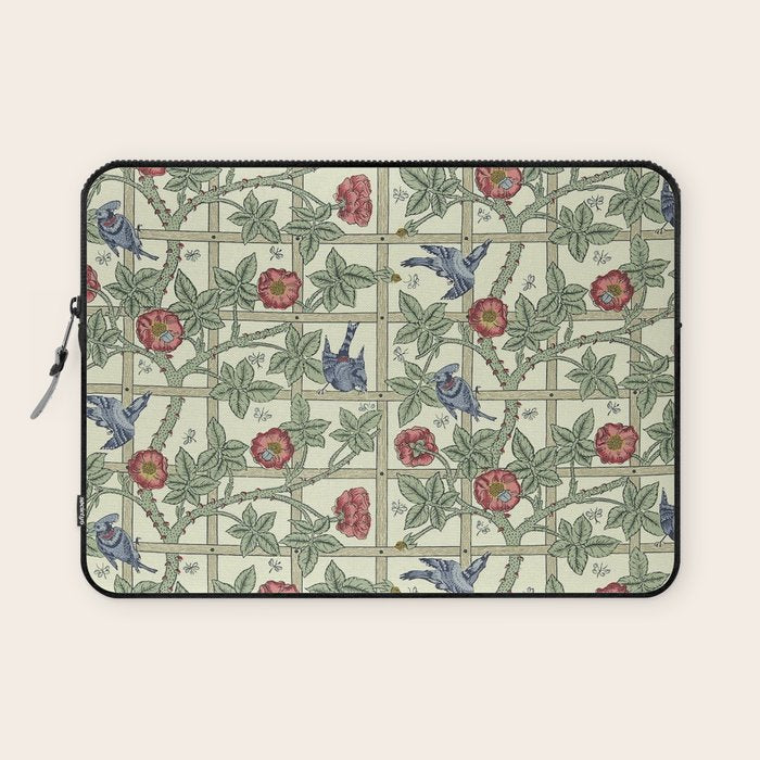 William Morris Trellis Ivory Brick Laptop Sleeve Gallery Image 1
