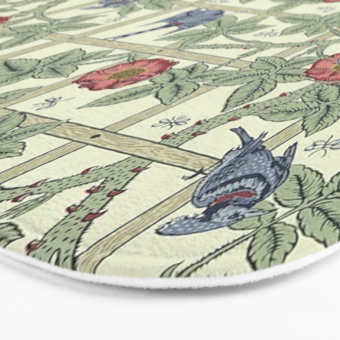 William Morris Trellis Ivory Brick Bath Mat Gallery Image 3