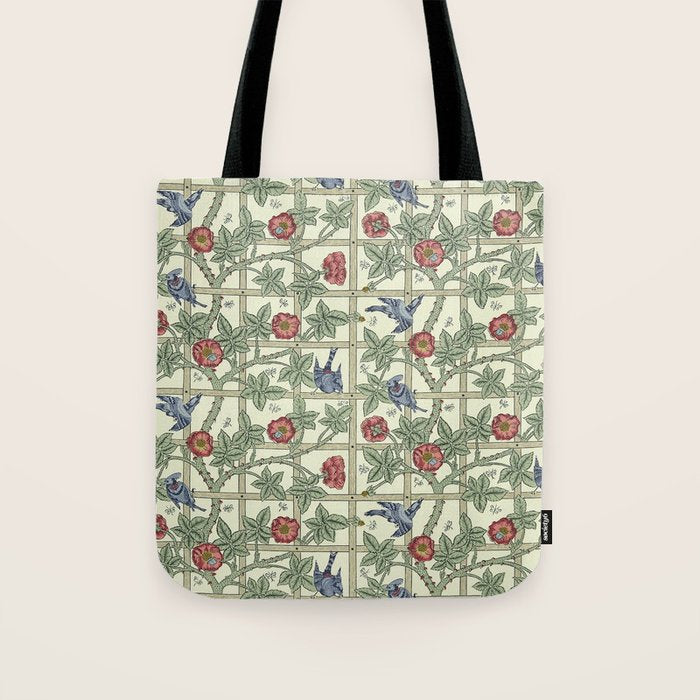 William Morris Trellis Ivory Brick Tote Bag Gallery Image 1