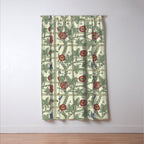 William Morris Trellis Ivory Brick Window Curtain Gallery Image 3