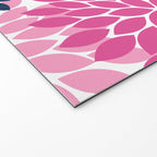 Flower Burst Petals Navy Pink Welcome Mat Gallery Image 2