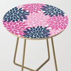 Flower Burst Petals Navy Pink Side Table Gallery Image 2