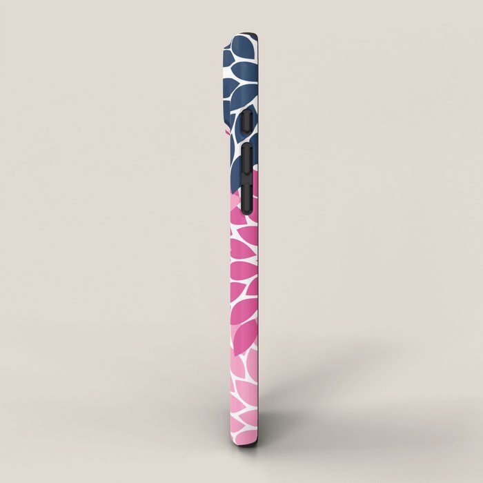 Flower Burst Petals Navy Pink iPhone Case Gallery Image 2