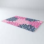 Flower Burst Petals Navy Pink Rug Gallery Image 3