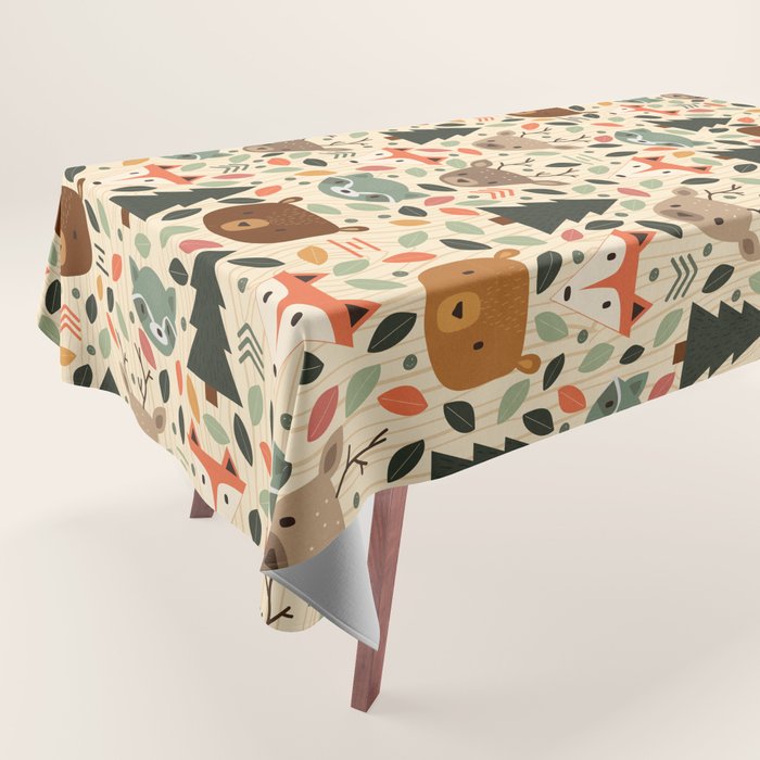 Woodland Creatures Tablecloth Gallery Image 1