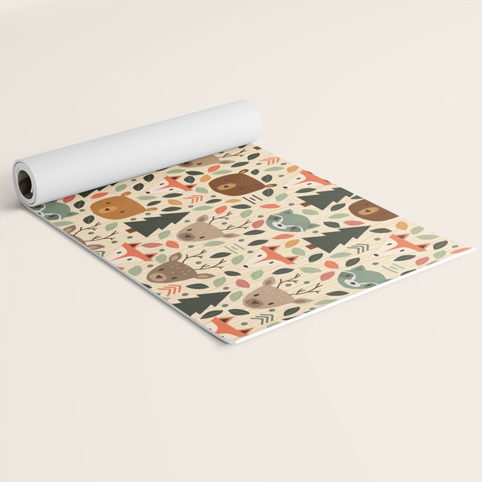 Woodland Creatures Yoga Mat Gallery Image 2