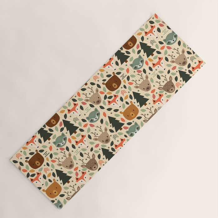 Woodland Creatures Yoga Mat Gallery Image 1