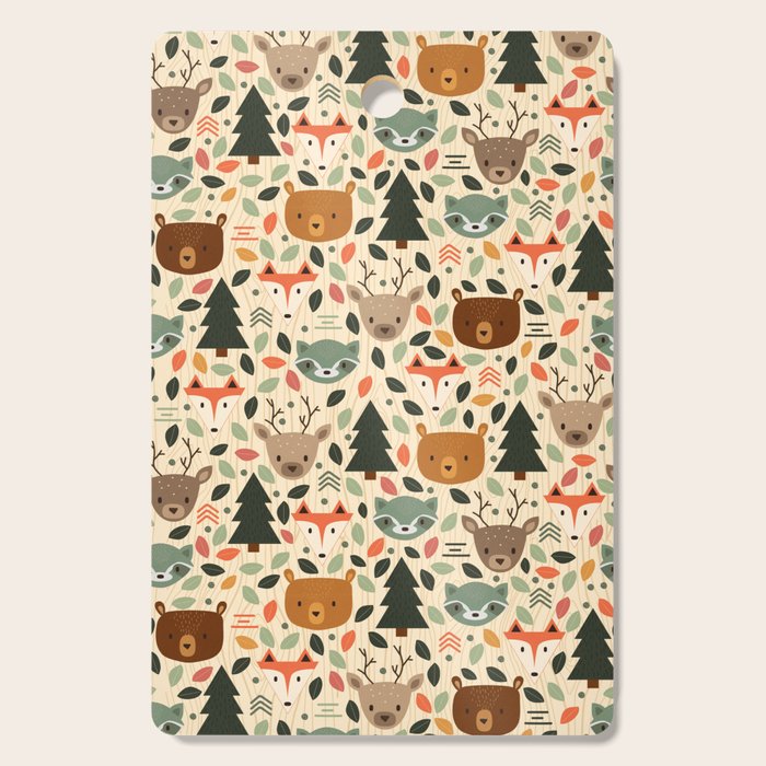 Woodland Creatures Cutting Board Gallery Image 1