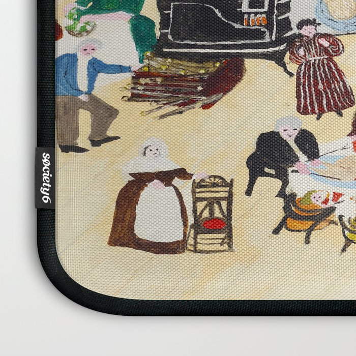 Anna Mary Robertson 'Grandma' Moses Thanksgiving American Folk Art Laptop Sleeve Gallery Image 3