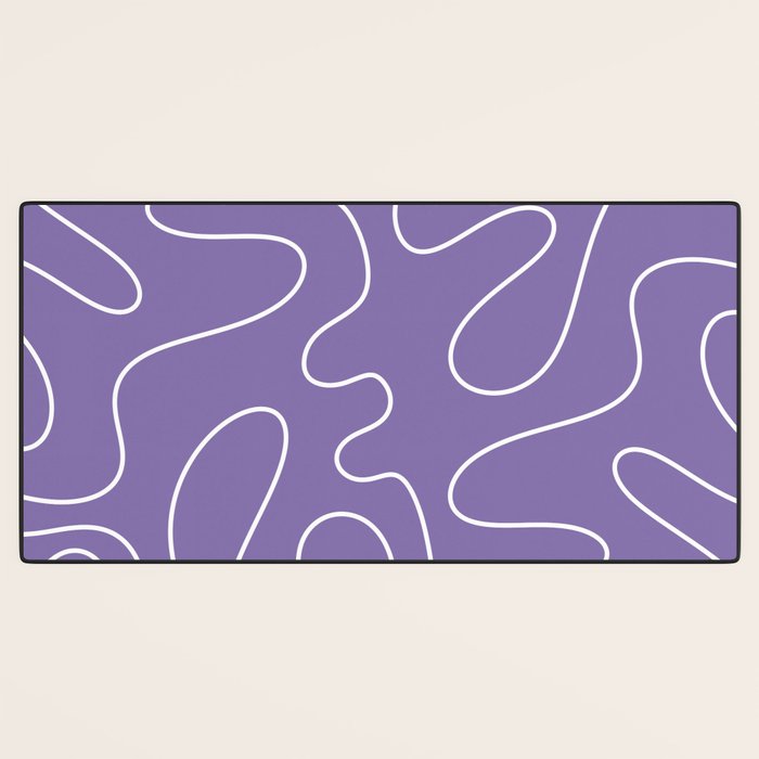 Grape Purple Squiggle Abstract Pattern Desk Mat Gallery Image 3
