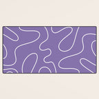 Grape Purple Squiggle Abstract Pattern Desk Mat Gallery Image 3