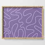 Grape Purple Squiggle Abstract Pattern Serving Tray Gallery Image 1