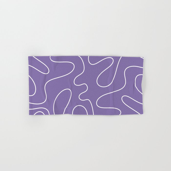 Grape Purple Squiggle Abstract Pattern Bath Towel Gallery Image 1