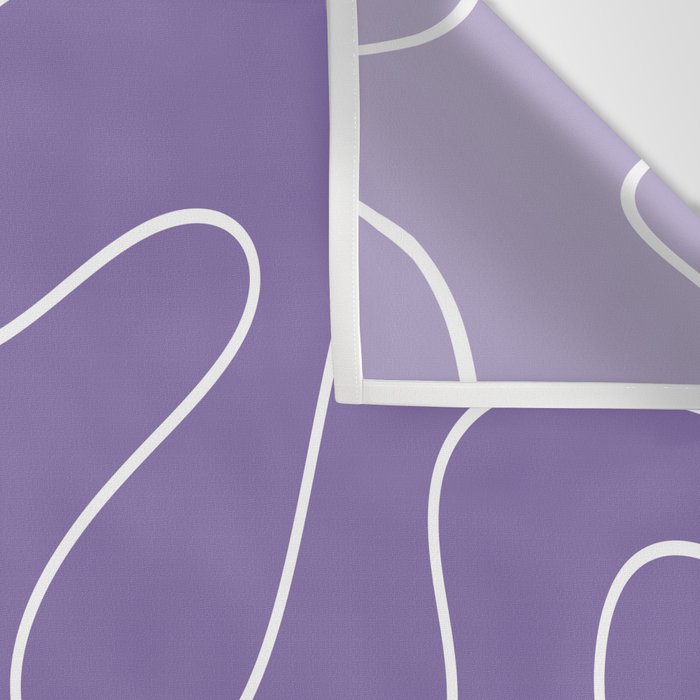 Grape Purple Squiggle Abstract Pattern Wall Tapestry Gallery Image 3