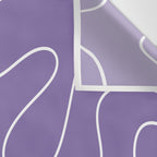 Grape Purple Squiggle Abstract Pattern Wall Tapestry Gallery Image 3
