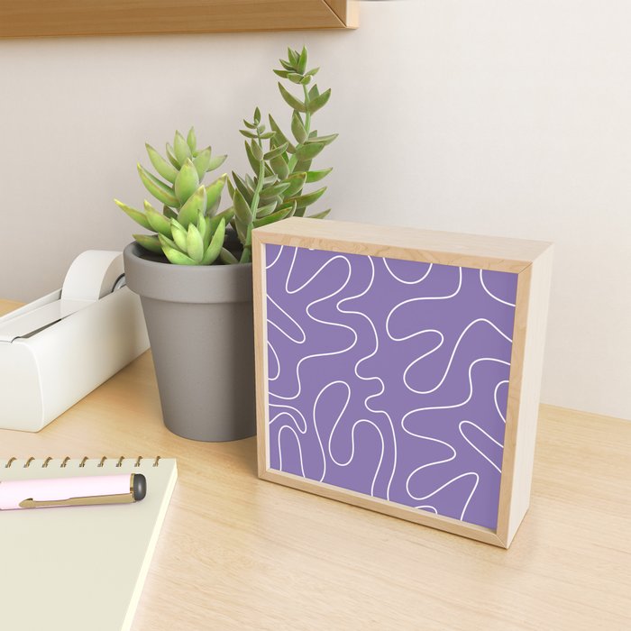 Grape Purple Squiggle Abstract Pattern Mini Art Print Gallery Image 2
