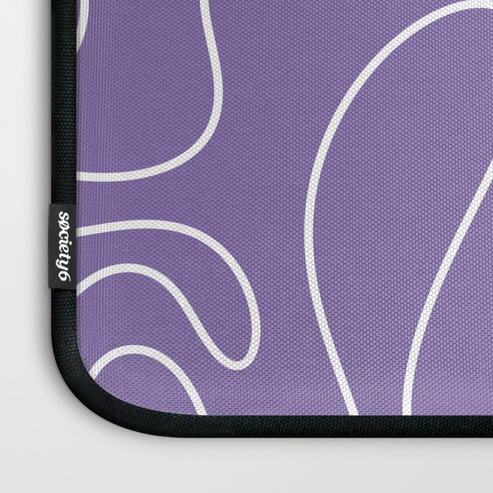 Grape Purple Squiggle Abstract Pattern Laptop Sleeve Gallery Image 3