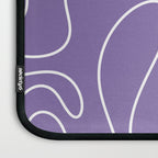 Grape Purple Squiggle Abstract Pattern Laptop Sleeve Gallery Image 3