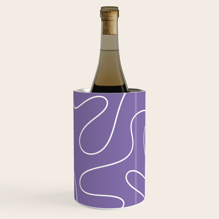 Grape Purple Squiggle Abstract Pattern Wine Chiller Gallery Image 3