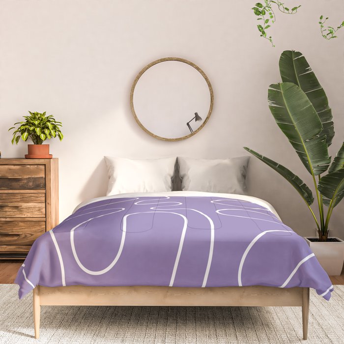 Grape Purple Squiggle Abstract Pattern Comforter Gallery Image 3