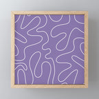 Grape Purple Squiggle Abstract Pattern Mini Art Print Gallery Image 1