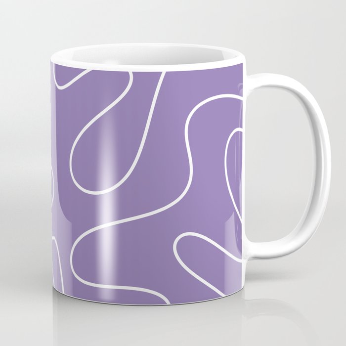 Grape Purple Squiggle Abstract Pattern Coffee Mug Gallery Image 1