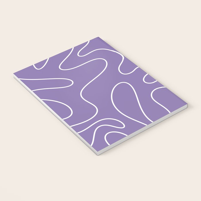Grape Purple Squiggle Abstract Pattern Notebook Gallery Image 3