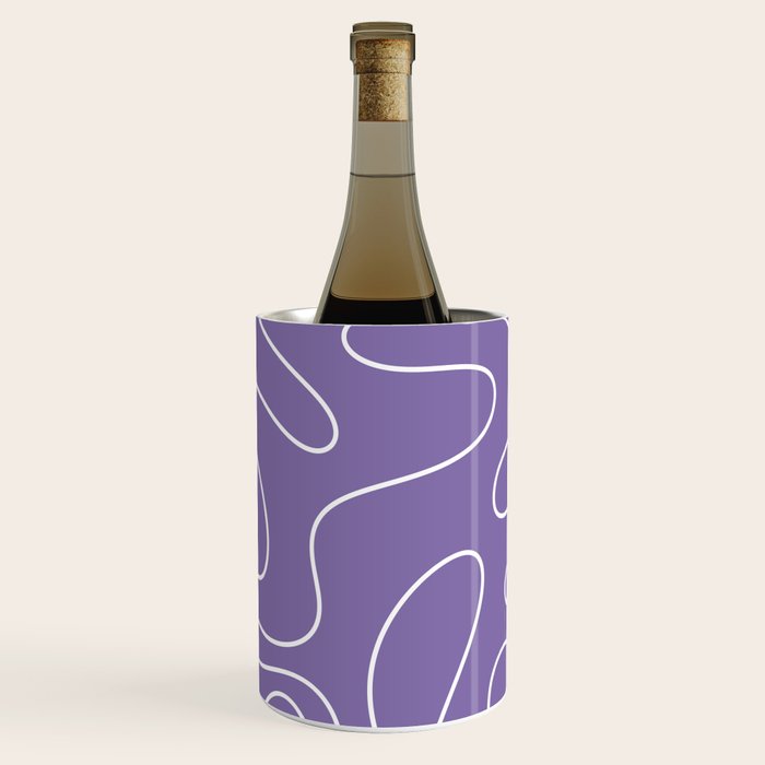 Grape Purple Squiggle Abstract Pattern Wine Chiller Gallery Image 2