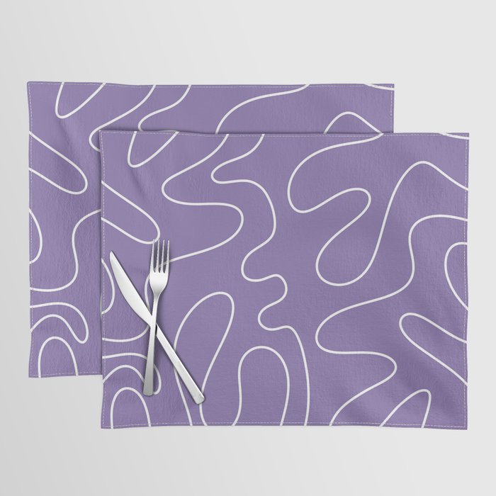 Grape Purple Squiggle Abstract Pattern Placemat Gallery Image 1