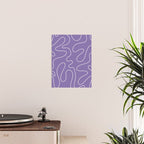 Grape Purple Squiggle Abstract Pattern Poster Gallery Image 2