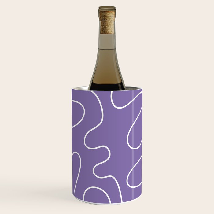 Grape Purple Squiggle Abstract Pattern Wine Chiller Gallery Image 1