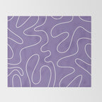 Grape Purple Squiggle Abstract Pattern Throw Blanket Gallery Image 2