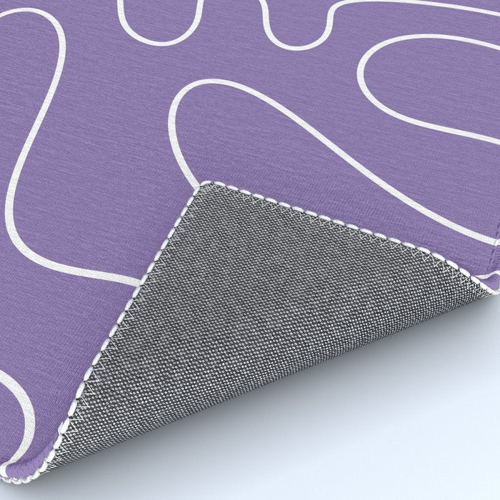 Grape Purple Squiggle Abstract Pattern Rug Gallery Image 4