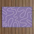 Grape Purple Squiggle Abstract Pattern Outdoor Rug Gallery Image 1