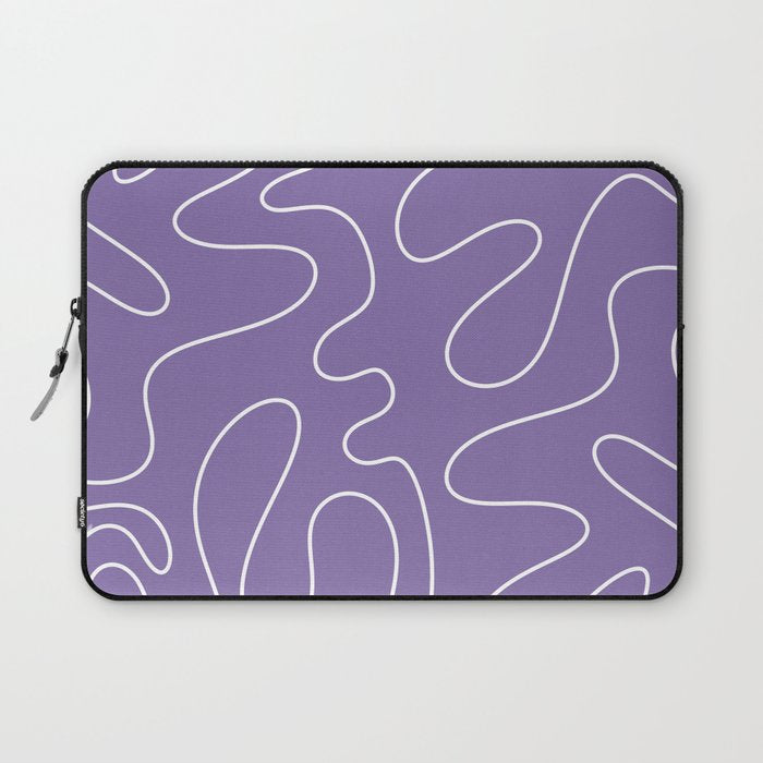 Grape Purple Squiggle Abstract Pattern Laptop Sleeve Gallery Image 1
