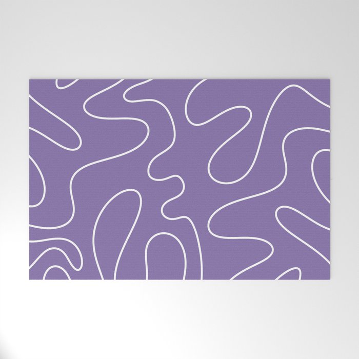 Grape Purple Squiggle Abstract Pattern Welcome Mat Gallery Image 1