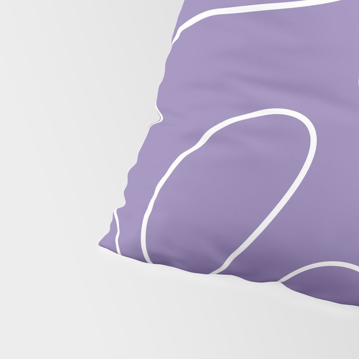 Grape Purple Squiggle Abstract Pattern Pillow Sham Gallery Image 4