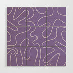 Grape Purple Squiggle Abstract Pattern Wood Wall Art Gallery Image 1