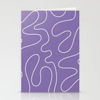Grape Purple Squiggle Abstract Pattern Stationery Card Gallery Image 2