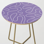 Grape Purple Squiggle Abstract Pattern Side Table Gallery Image 2