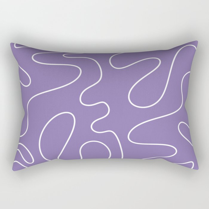 Grape Purple Squiggle Abstract Pattern Rectangular Pillow Gallery Image 2