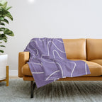 Grape Purple Squiggle Abstract Pattern Throw Blanket Gallery Image 1