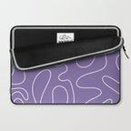 Grape Purple Squiggle Abstract Pattern Laptop Sleeve Gallery Image 2