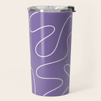 Grape Purple Squiggle Abstract Pattern Travel Mug Gallery Image 2