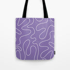 Grape Purple Squiggle Abstract Pattern Tote Bag Gallery Image 1