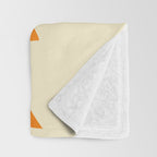 rhapsody orange 3 abstract mid century shape art Throw Blanket Gallery Image 3
